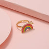 Cute Open Butterfly Ring For Children And Women Adjustable Fun Cartoon Jewelry Alloy Dripping Oil