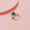 Cute Open Butterfly Ring For Children And Women Adjustable Fun Cartoon Jewelry Alloy Dripping Oil