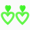 Cute Pink Heart Shaped Epoxy Earrings For Women Simple Fashion Resin Needle Earrings With Ins Style Design