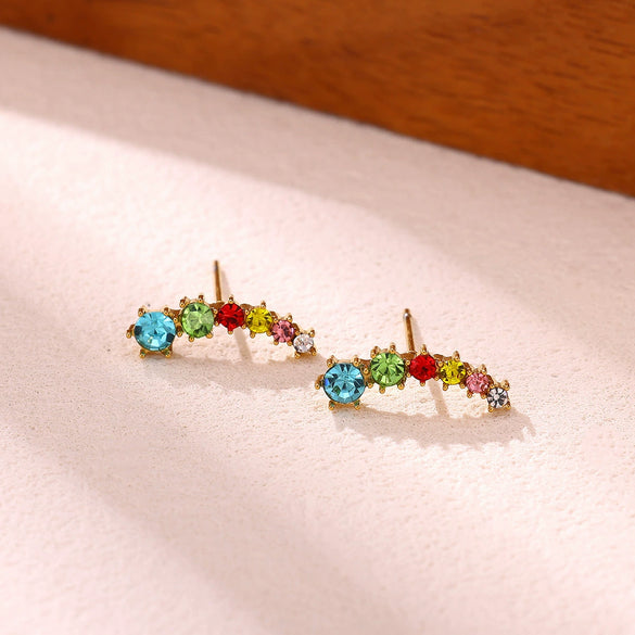 Cute Purple Zircon Grape Earrings For Women Goldplated Copper Fruit Jewelry With A Sweet Design For Wholesale
