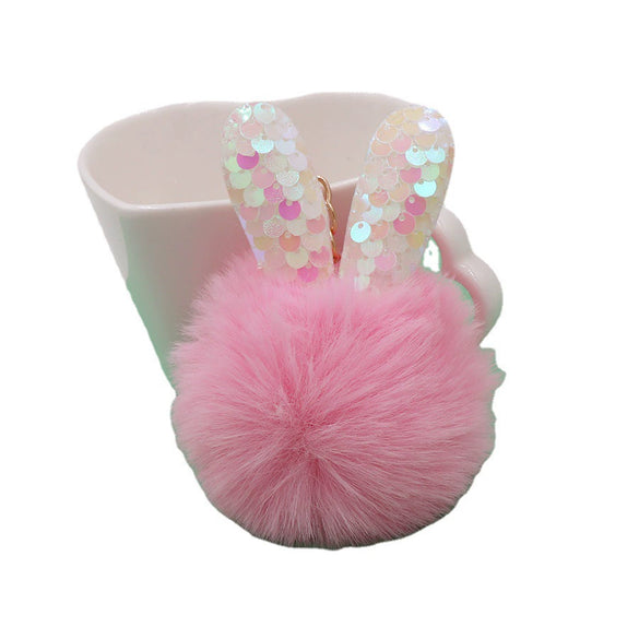 Cute Rabbit Ear Plush Bag Pendant Keychain