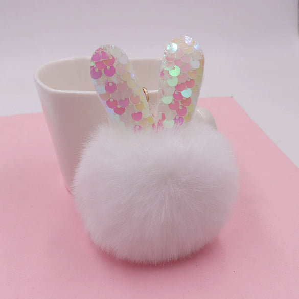 Cute Rabbit Ear Plush Bag Pendant Keychain