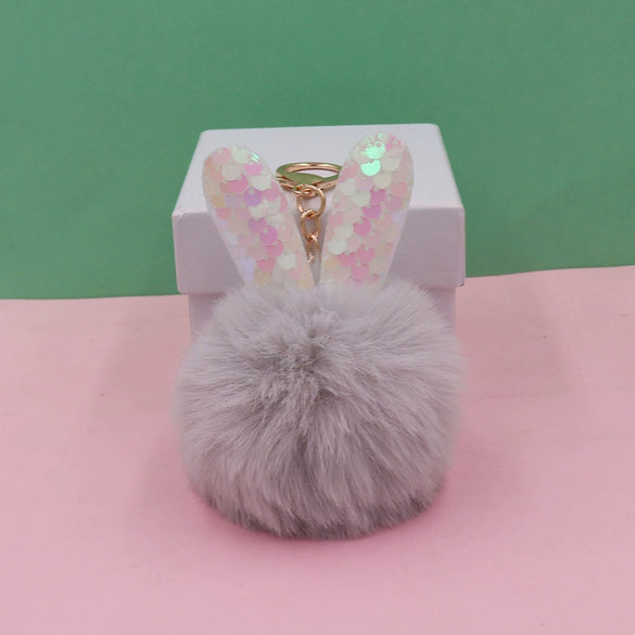 Cute Rabbit Ear Plush Bag Pendant Keychain