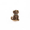 Cute Rhinestone Puppy Brooch Alloy Animal Lapel Pin For Men And Women Suit Coat Jewelry Accessory