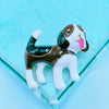 Cute Rhinestone Puppy Brooch Alloy Animal Lapel Pin For Men And Women Suit Coat Jewelry Accessory