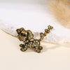 Cute Rhinestone Puppy Brooch Alloy Animal Lapel Pin For Men And Women Suit Coat Jewelry Accessory