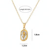 Cute Romantic Irregular Flower Stainless Steel Plating 18k Gold Plated Pendant Necklace
