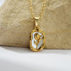 Cute Romantic Irregular Flower Stainless Steel Plating 18k Gold Plated Pendant Necklace