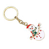 Cute Santa Claus Christmas Alloy Keychain Pendant With Dripfinish Detail Decorative Key Ring Accessory