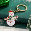 Cute Santa Claus Christmas Alloy Keychain Pendant With Dripfinish Detail Decorative Key Ring Accessory