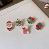 Cute Santa Claus Snowman Elk Alloy Enamel Unisex Brooches