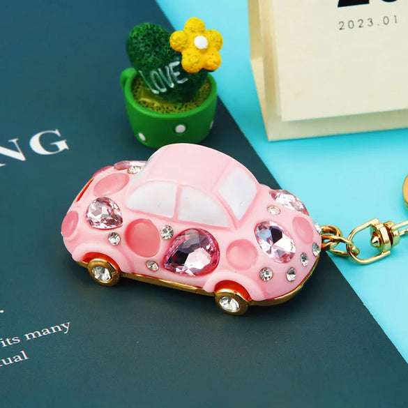 Cute Simple Style Color Block Resin Inlay Rhinestones Women'S Keychain