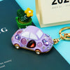 Cute Simple Style Color Block Resin Inlay Rhinestones Women'S Keychain