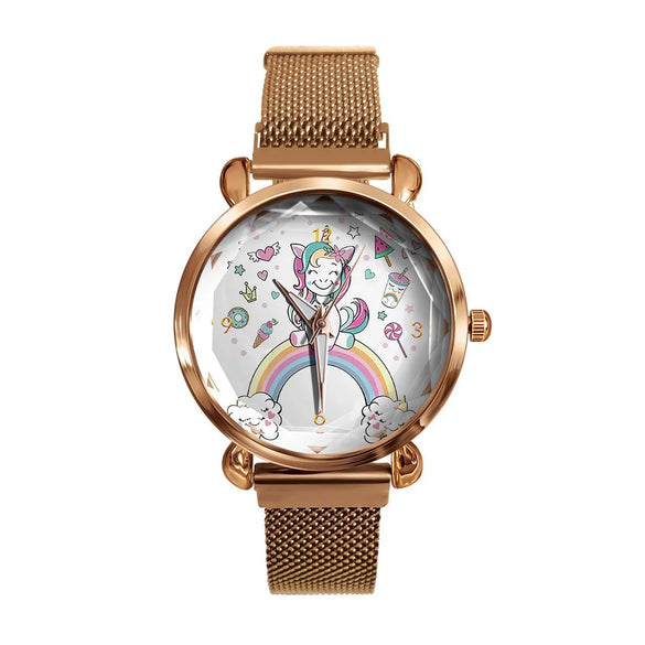 Cute Simple Style  Single Folding Buckle Quartz Kids Watches