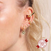 Cute Smiley Face Geometric U Shaped Earrings For Women With Silver Needle And Copper Electroplated Design