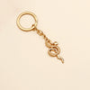 Cute Snake Shaped Alloy Keychain Pendant With Diamond Embellishment Light Luxury Metal Ring Jewelry Gift
