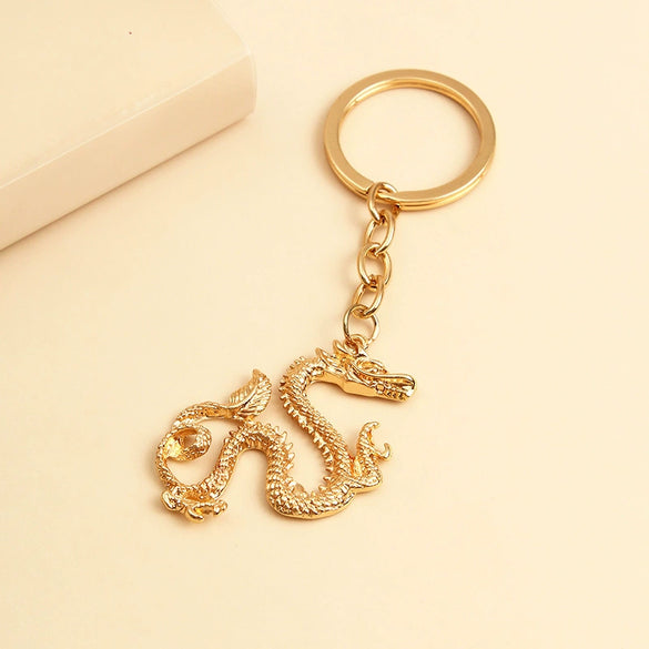 Cute Snake Shaped Alloy Keychain Pendant With Diamond Embellishment Light Luxury Metal Ring Jewelry Gift