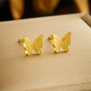 Cute Snake Shaped Animal Clavicle Chain And Smooth Flower Stud Earrings In Stainless Steel With Insect Pattern And Electroplating For Women