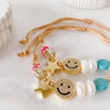 Cute Star Freshwater Pearl Rope Copper Knitting Plating Inlay Rhinestones 18k Gold Plated Women'S Bracelets