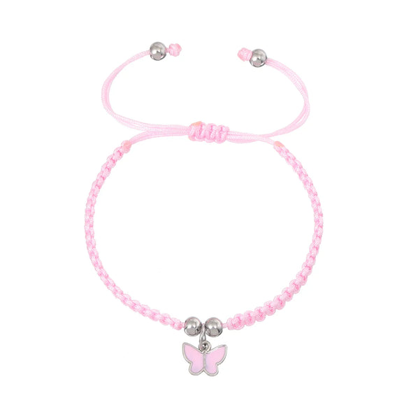 Cute Sweet Butterfly Nylon Metal Braid Women'S Bracelets