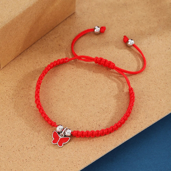 Cute Sweet Butterfly Nylon Metal Braid Women'S Bracelets