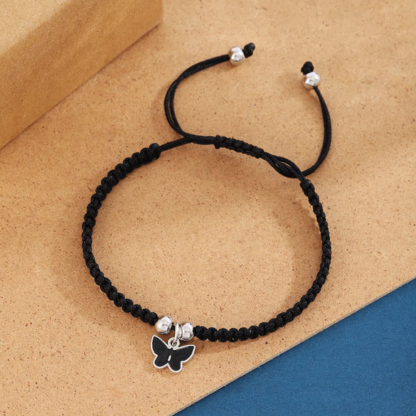 Cute Sweet Butterfly Nylon Metal Braid Women'S Bracelets