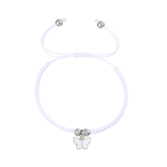 Cute Sweet Butterfly Nylon Metal Braid Women'S Bracelets