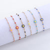Cute Sweet Flower 304 Stainless Steel Bracelets In Bulk