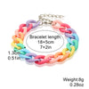 Cute Sweet Rainbow Heart Shape Flower Beaded Arylic Wholesale Bracelets