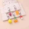 Cute Transparent Resin Fruit Keychain Pendant Cartoon Plastic Key Ornament With Semihandcrafted Detail For Everyday Accessories