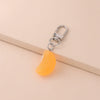 Cute Transparent Resin Fruit Keychain Pendant Cartoon Plastic Key Ornament With Semihandcrafted Detail For Everyday Accessories