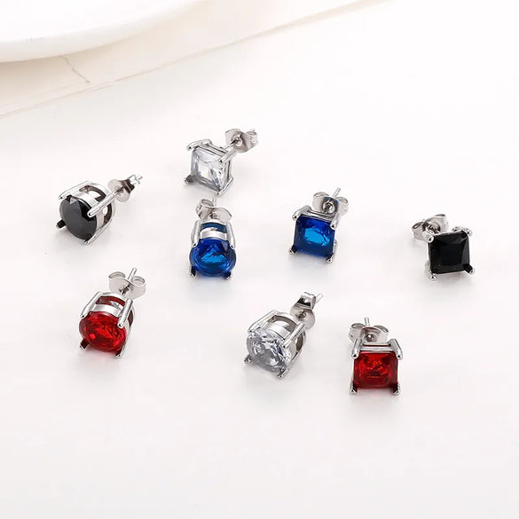 Wholesale Jewelry Cute Vacation Sparkly Titanium Steel Zircon 18K Gold Plated Inlay Jewelry Set