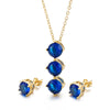 Wholesale Jewelry Cute Vacation Sparkly Titanium Steel Zircon 18K Gold Plated Inlay Jewelry Set