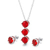 Wholesale Jewelry Cute Vacation Sparkly Titanium Steel Zircon 18K Gold Plated Inlay Jewelry Set