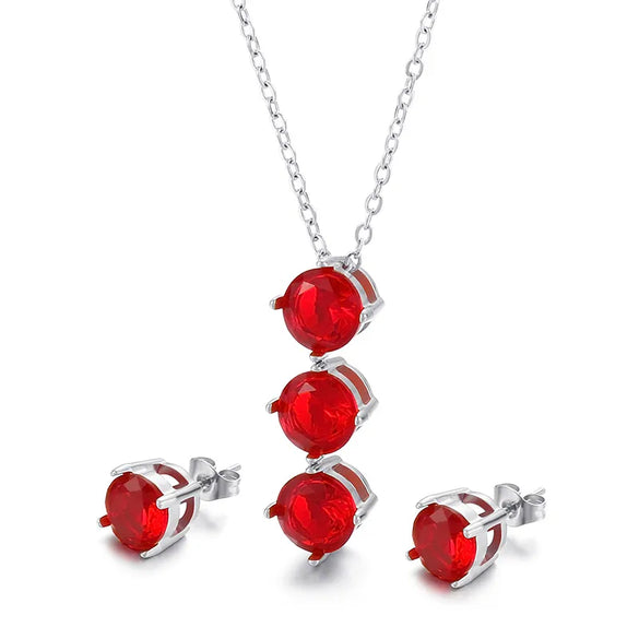 Wholesale Jewelry Cute Vacation Sparkly Titanium Steel Zircon 18K Gold Plated Inlay Jewelry Set