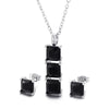 Wholesale Jewelry Cute Vacation Sparkly Titanium Steel Zircon 18K Gold Plated Inlay Jewelry Set