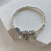 Cute Vintage Style Star Bear Bell Sterling Silver Bracelets