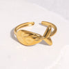 Cute Whale Open Ring For Women Gold Electroplated Stainless Steel Animal Design Jewelry