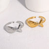 Cute Whale Open Ring For Women Gold Electroplated Stainless Steel Animal Design Jewelry
