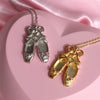 Dance Shoes Pendant Necklace Copper Gold Plated Geometric Style Women's Jewelry