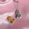 Dance Shoes Pendant Necklace Copper Gold Plated Geometric Style Women's Jewelry