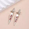 Dark Punk Alloy Cross Sword Geometric Exaggerated Retro Personality Earrings For Women