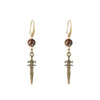 Dark Punk Alloy Cross Sword Geometric Exaggerated Retro Personality Earrings For Women