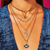 Dark Wind Jewelry With Sun Eyes Moon Totem Stainless Steel And Titanium Steel Necklace And Earrings Electroplated