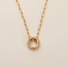 December Birthstone Pendant With Movable Buckle Copper Geometric Electroplated Diy Simple Pendant