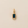 December Birthstone Pendant With Movable Buckle Copper Geometric Electroplated Diy Simple Pendant