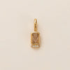 December Birthstone Pendant With Movable Buckle Copper Geometric Electroplated Diy Simple Pendant