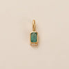 December Birthstone Pendant With Movable Buckle Copper Geometric Electroplated Diy Simple Pendant