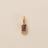 December Birthstone Pendant With Movable Buckle Copper Geometric Electroplated Diy Simple Pendant