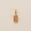 December Birthstone Pendant With Movable Buckle Copper Geometric Electroplated Diy Simple Pendant